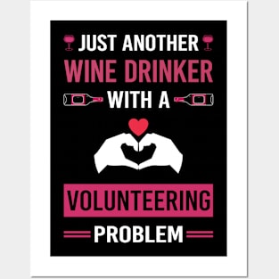 Wine Drinker Volunteering Volunteer Posters and Art